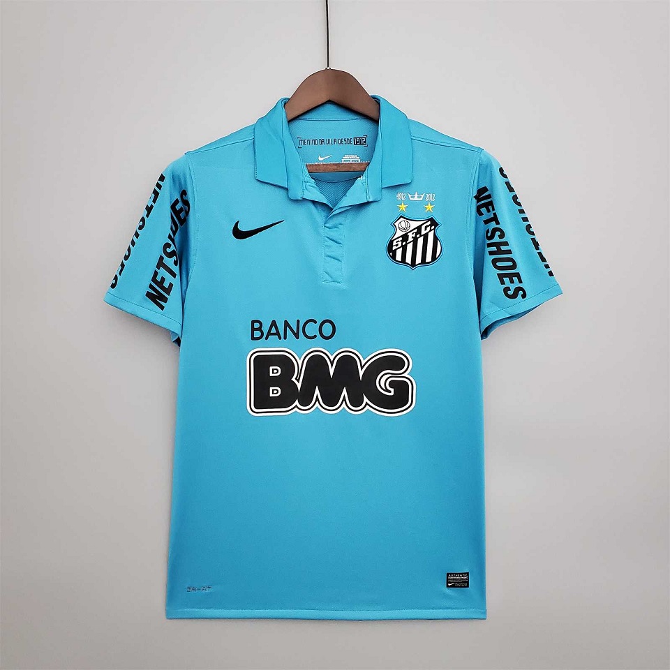 AAA Quality Santos 12/13 Third Blue Soccer Jersey